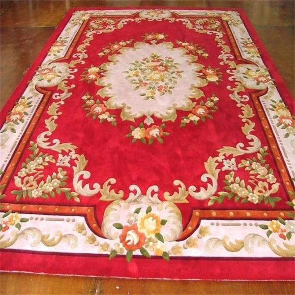 Quality Large Wool Floor Rugs Chinese Style Durable Feature Absorb Dust Function for sale