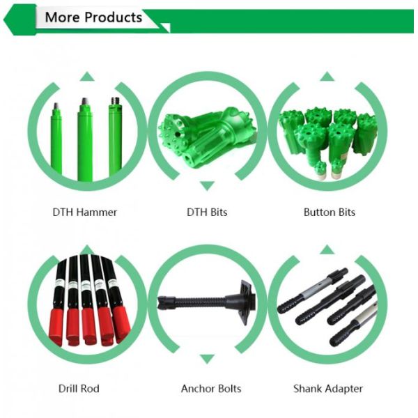 89mm T51 Flat face button bits For mining Quarrying Threaded Rock Drilling Button Bit 3