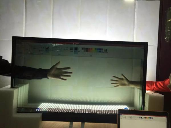 Colorful Refrigerator With Lcd Touch Screen , Flexible Size Transparent Lcd