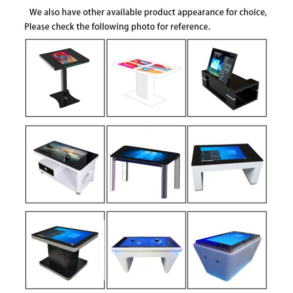 Custom Size 43 Inch Lcd Screen Table Advertising Player Multi Interactive 4K Waterproof Windows Touch Screen
