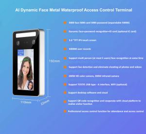 China AI Dynamic Face Recognition Access Control 0.2s Recognition Speed on sale