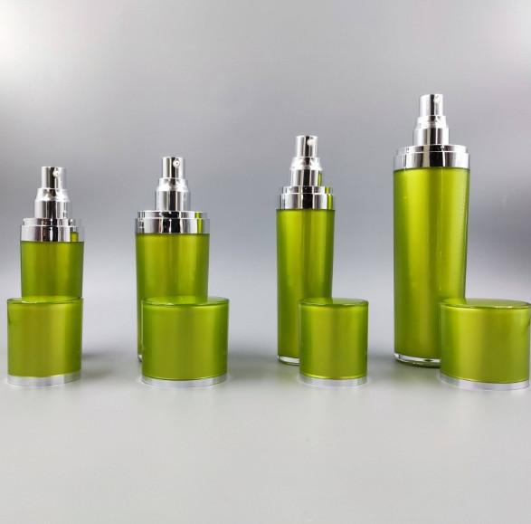 Quality 15ml 30ml 50ml Empty Acrylic Cream Set High Quality Water And Milk Set Acrylic Body Jar With Acrylic Cap for sale