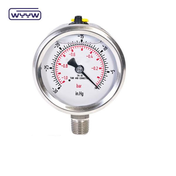 Quality Vacuum Pressure Gauge 50mm Compound Gauge -30inhg+250psi -1+16bar for sale