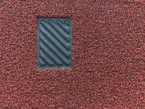 Double color pvc coil car mat carpet with non skid nail backing