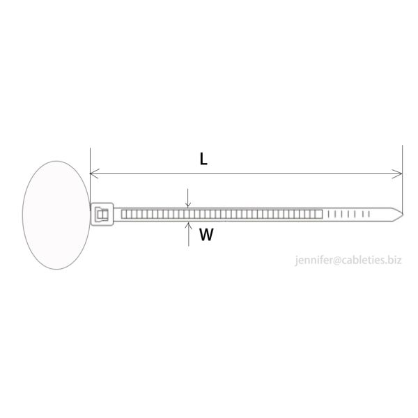 DEMOELE 3*90mm small oval round nylon selflocking marker label cable ties cable tie tag