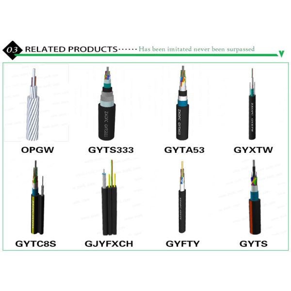 Uni - Tube ADSS Optical Cable , Standard Aerial Cable High Tensile 2-288 Core