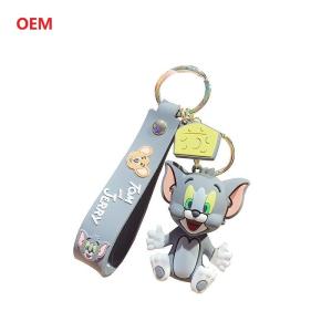 China Custom 3d Character Keychain With Metal Key Ring on sale