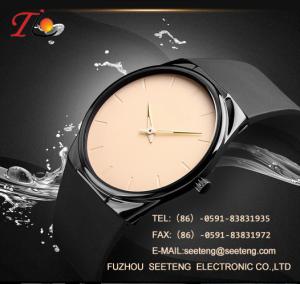 Silicone strap  with alloy case and color customized dial watch silicone watch