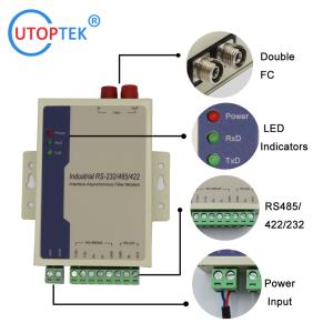 RS485/422/232 to Fiber FC Modem, RS232/422 Rs485 over Fiber Converter for alarm system using