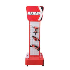 China Exhibition Floor Standing Metal Display Fixture Drill Power Tools Hardware Store Display Racks on sale