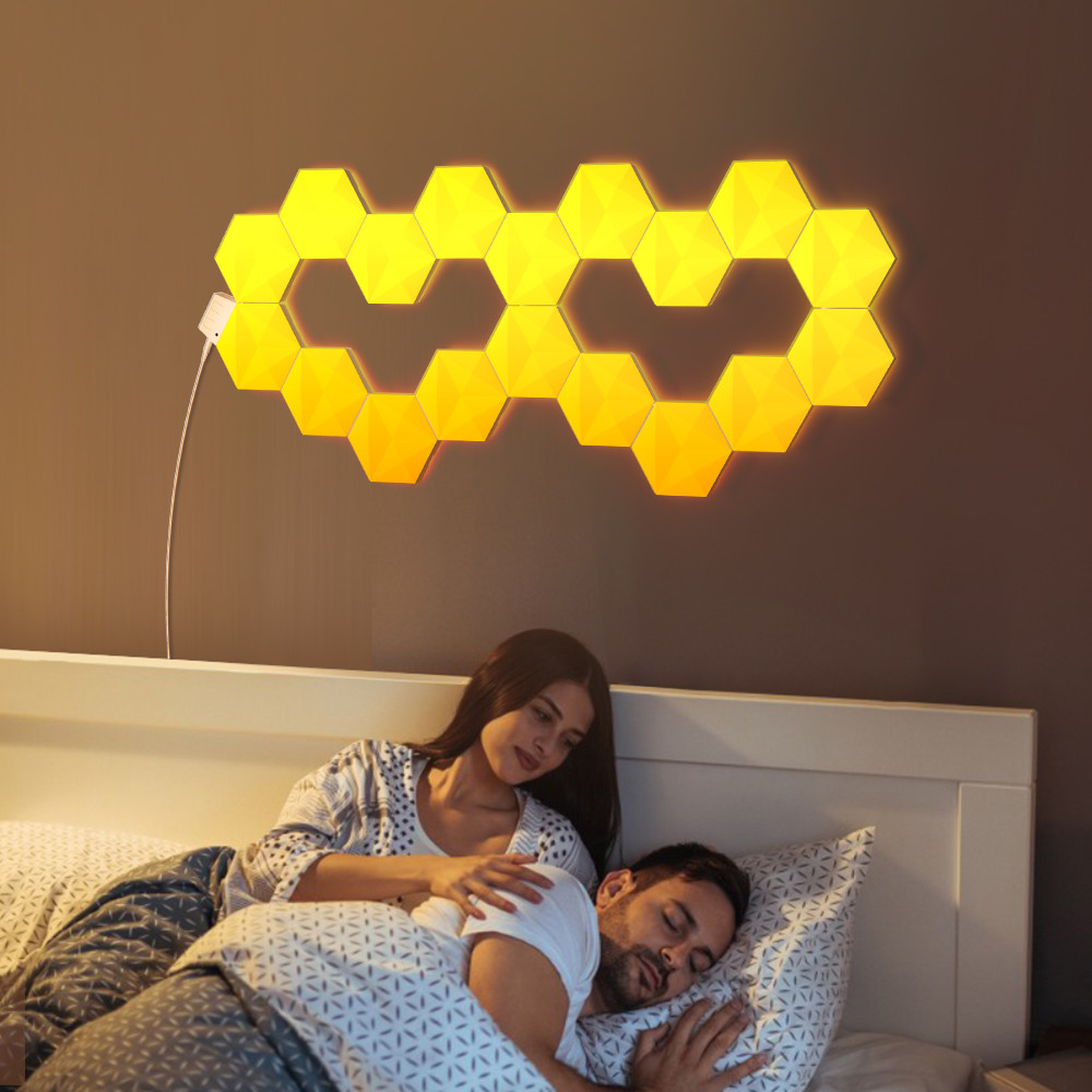 RGBIC 16.7 Million Smart Hexagon Light Adjustable Brightness 24V Voltage 25000 Hours Led Lifespan
