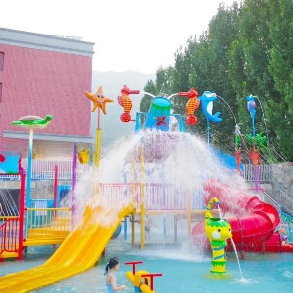 Quality Weather Resistance Water Splash Park Equipment For Swimming Pool Sturdy Structure for sale