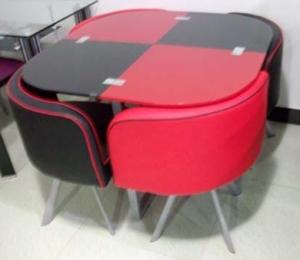 China new modern design square dining table and chairs on sale