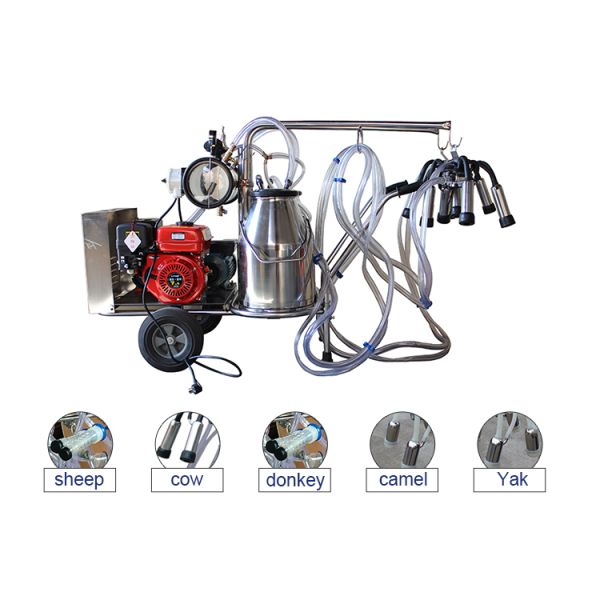 Electric Automatic Portable Goat Cow Milking Machine Two Buckets