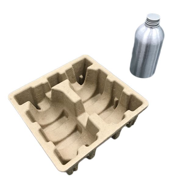 Compostable Moulded Pulp Tray Waterresistant Oilresistant Staticproof With Dry Press