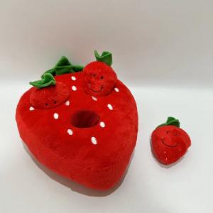 China New Strawberry Pet Toy Safe Customizable Dog Toy BSCI Factory on sale