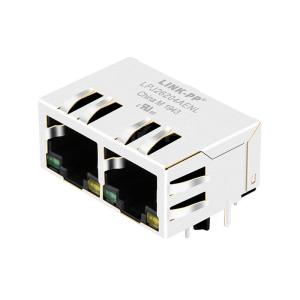 Buy cheap Pulse J8064D628ANL Compatible LINK-PP LPJ26204AENL 10/100 Base-T Tab Down Green/Yellow LED 1x2 Port RJ45 Connectors w/o Magnetics product