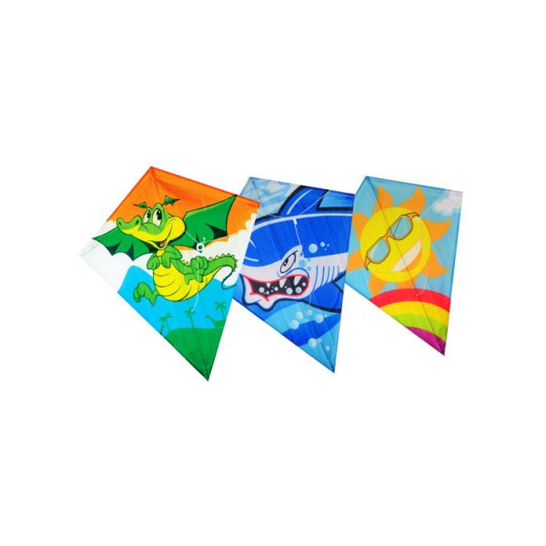 Shark Pattern Diamond Stunt Kite Various Size Convenient Carry Durable