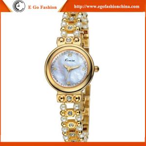 China KM26 Pearl Bracelet Watch Woman Female Bangles Golden Watches for Lady Luxury Wristwatch on sale