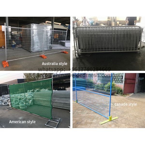 6x12 Portable Chain Link Temporary Fencing Panels Galvanized Iron ISO approval