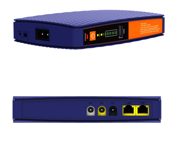 Single Phase 8000mAh Mini DC UPS POE 9V 12V 5V 24V LIFEP04 18W Backup Power Battery