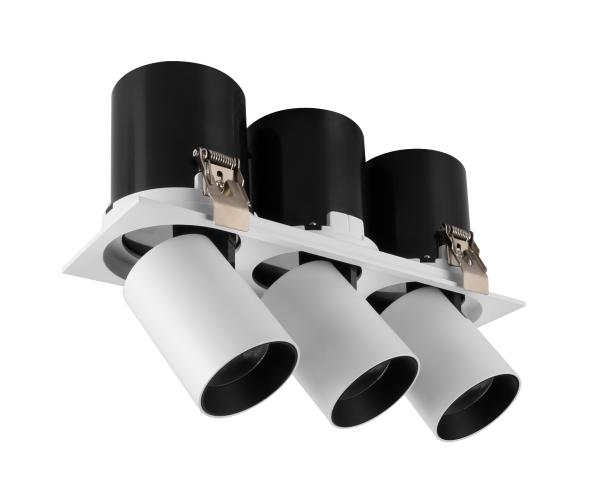 Quality 3x12W LED360 degree rotating down light Living room Shop Clothing store retractable recessed ceiling spotlights for sale