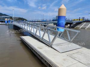 Aluminum Dock Gangway Handrail Marine Dock Ramps For Floating Dock