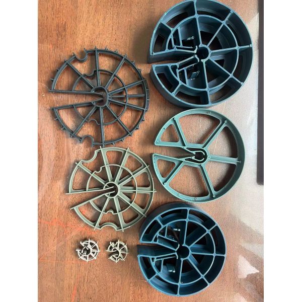60mm Plastic Rebar Spacers Circular Concrete Cover PP Material