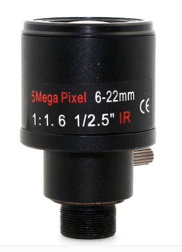 5MP HD 6-22mm lens M12 Manual Zoom Security monitor Camera lens for cctv ip camera and camera 