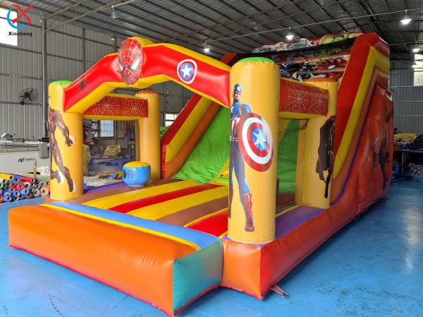 Quality Factory Commercial Inflatable Slide Spider-Man Inflatable Jumping Castle for sale