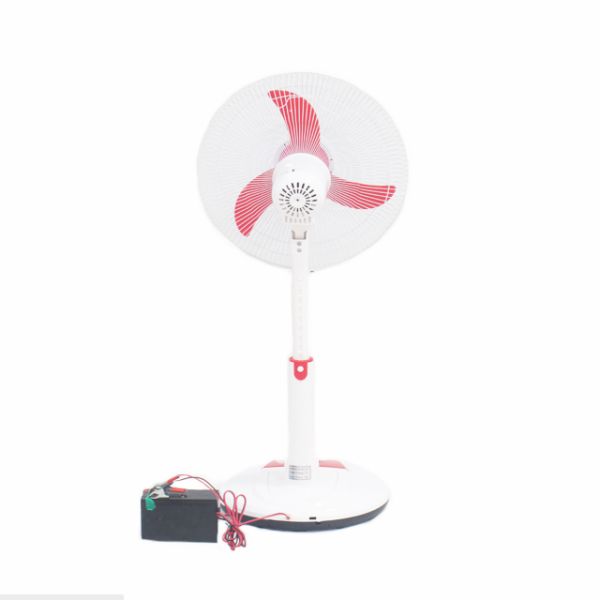 DC Stand Solar Floor Fan 12v 16 Inch Three Speed Control low noise