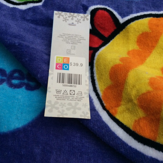 Round Circle Beach Towel 100% cotton yarn dyed and front side reactive print Beach towel