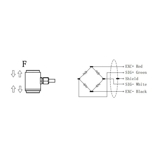 50-1000N Column Load Cell Stainless Steel Tension Force Transducer