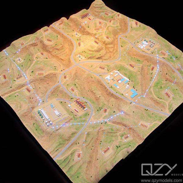 Quality 1/200 Petroleum Extraction Scene Display Model for Demonstrating Oil Extraction Process for sale