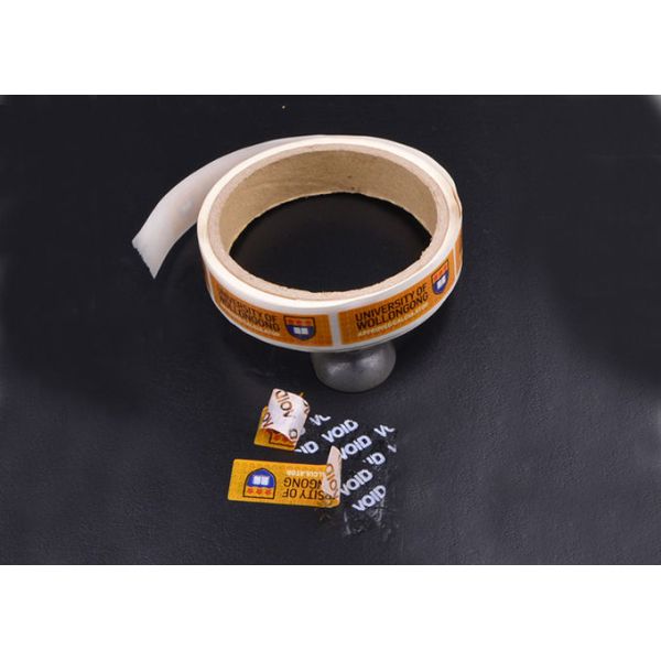 Custom high quality anti counterfeit void warranty seel labels stickers