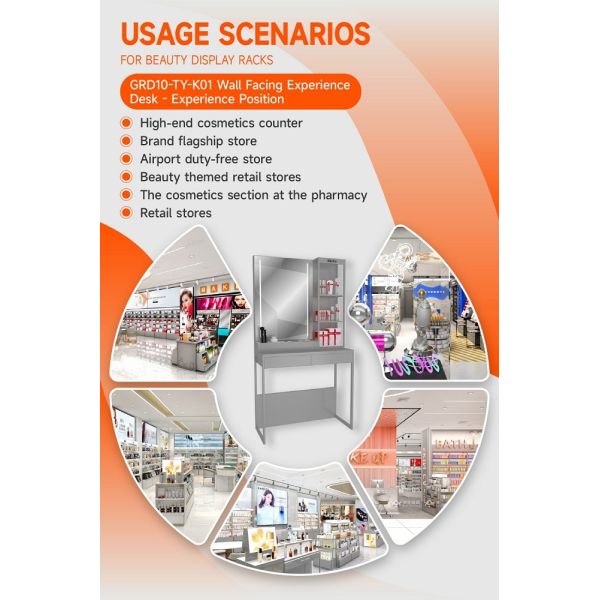 GDR10-TY-K01 Retail Store Display with Round USB Ports and Versatile Display for Mall Booths
