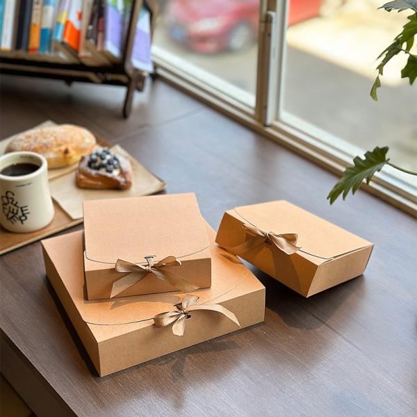 Quality Custom Kraft Paper Gift Box Square Eco-Friendly Packaging for sale