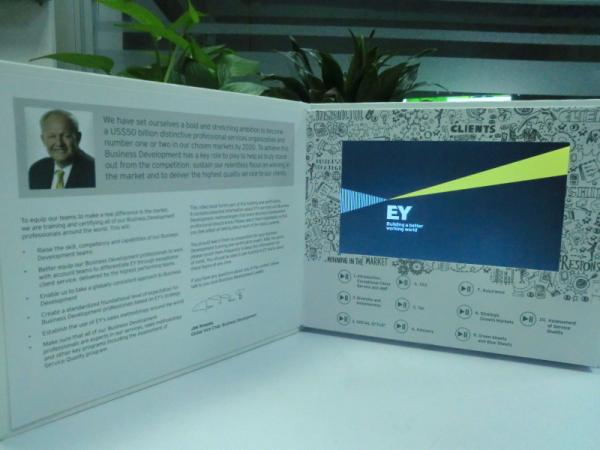 Quality Digital LCD Video Brochure With Super High Display Screen , Flip Book Video​ for sale