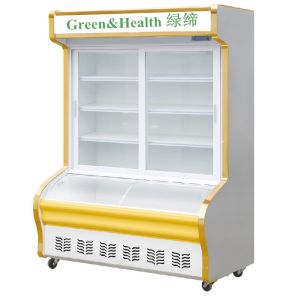 Low Noise Commercial Open Display Cooler Freezer For Malatang Shop