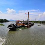 19 Tons Small River Dredging Vessel 250kw Motor Power With Capacity 100 M³/H