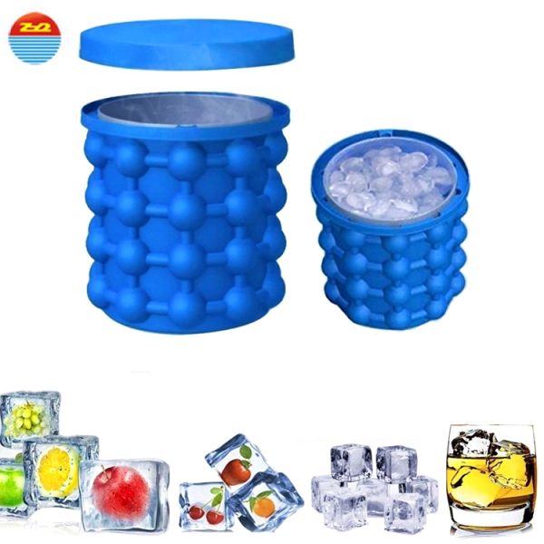 Safe To Clean Silicone Ice Cube Trays , Chocolate Silicone Ice Block Moulds