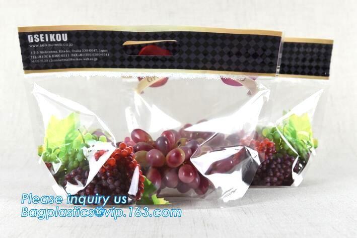 Custom colorful printed slider ldpe k bag, stand up slider zipper export pe grapes bag, zipper lock freezer storag