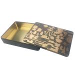PMS Offset Printing Rectangle Vintage Tin Can With Embossed Lid