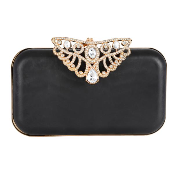 Quality Stone Crown Closure Metal Clutch Frames 18*10cm Square Purse Frame for sale