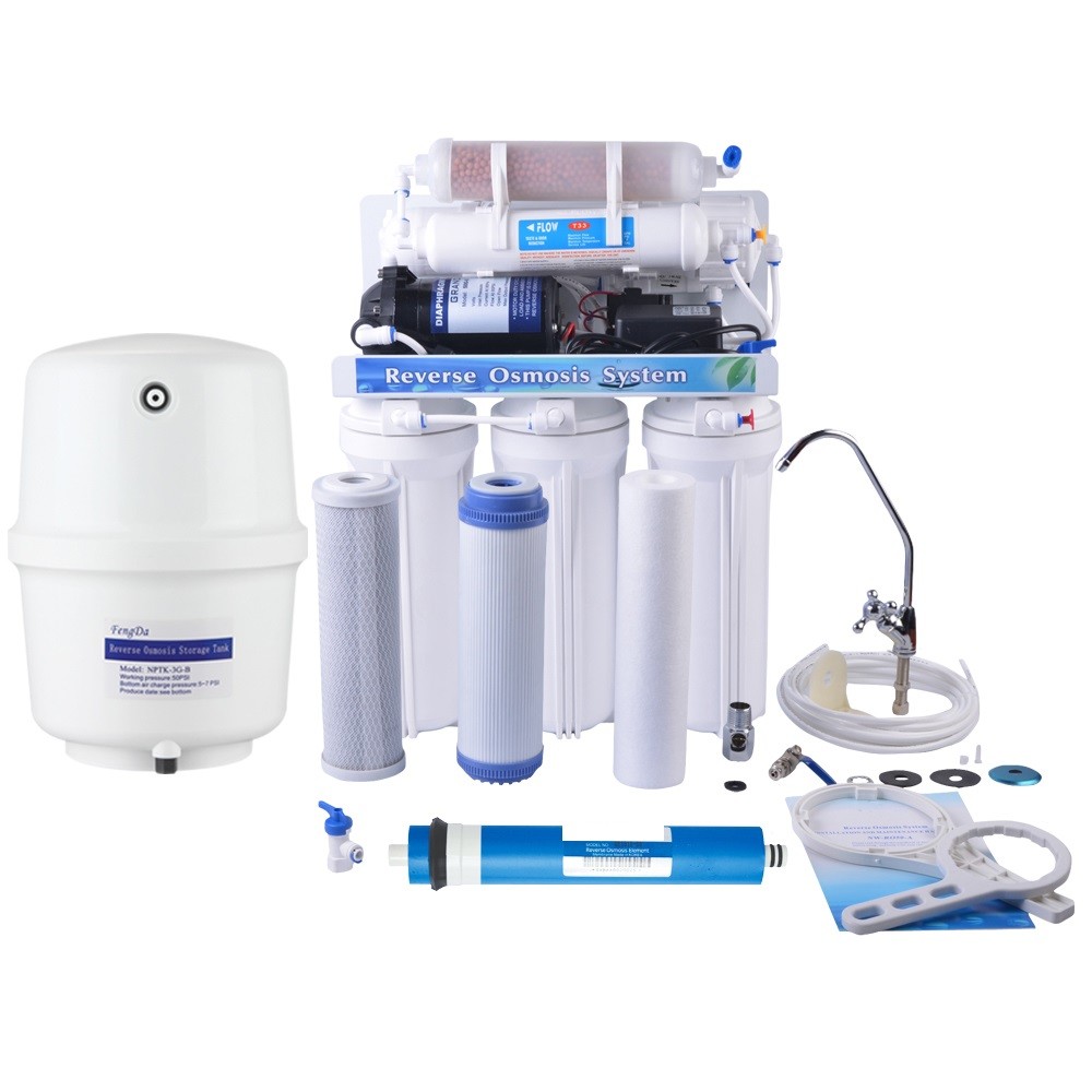 Under Sink Reverse Osmosis Water Filtration System Remove Impurities 41 * 35 * 58cm