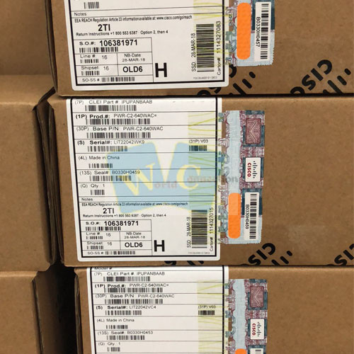 PWR-C1-350WAC Cisco Power Supply 4-2A 100-240VAC 50-60 Hz 1.58 X 3.25 X 12.20 Inch