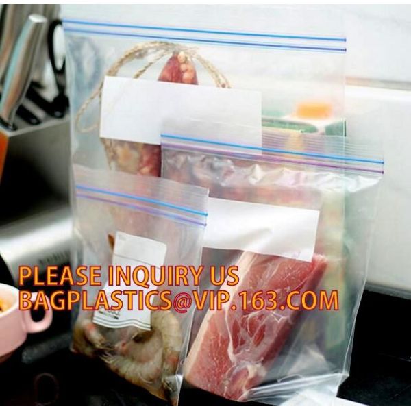 Clear food grade poly custom LDPE plastic Zip lockk bag with color box packing, LDPE griplock zipper baggies with custom p