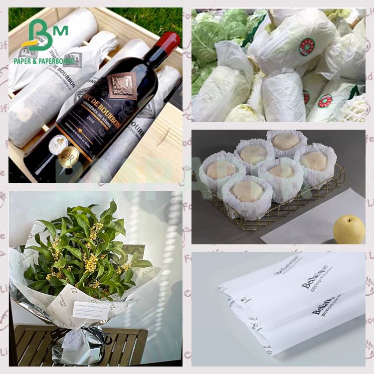 Fruit Vegetable Wraping 17gsm Moistureproof Translucent Glassine Paper