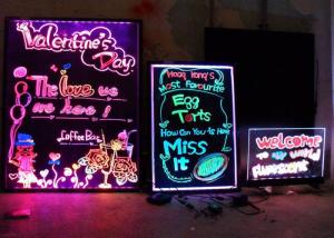 China Ultra Thin RGB SMD LED Writing Board Signs 60cm X 40cm Supporting With Tripod on sale