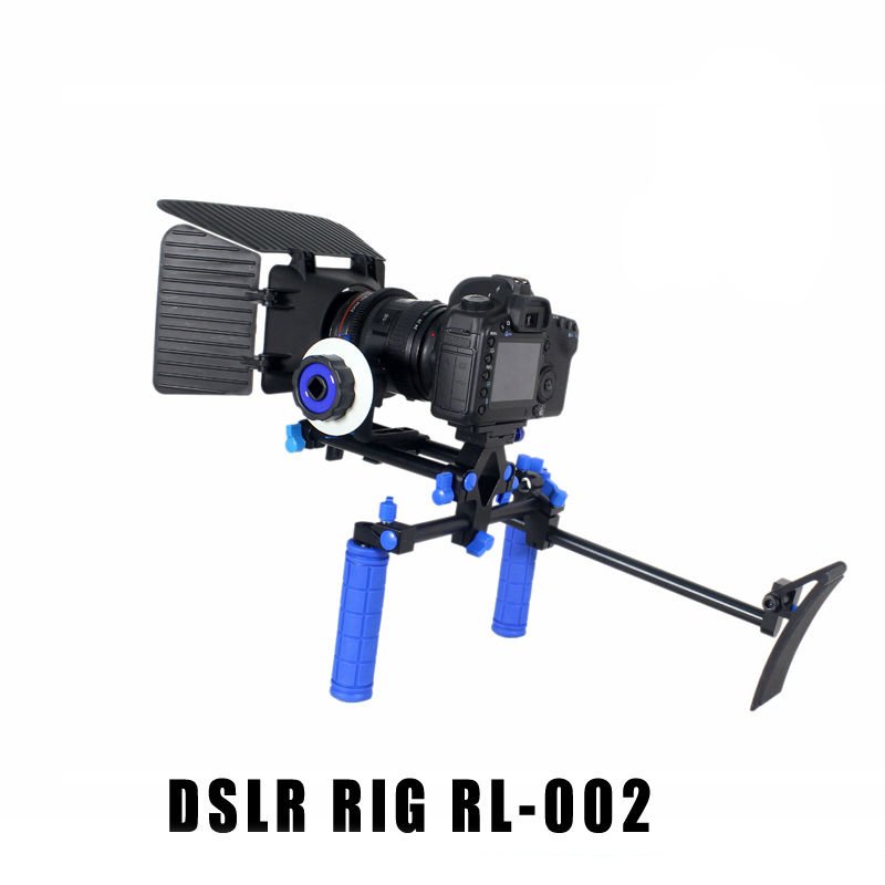 Camera Rig Set Shoulder Support(double handle) for DSLR EOS 60D 1D 1/4'' 5D II